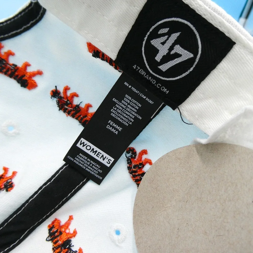 '47 Auburn Tigers Hat Womens Adjustable Clean Up White All Over‎ Tiger Pattern